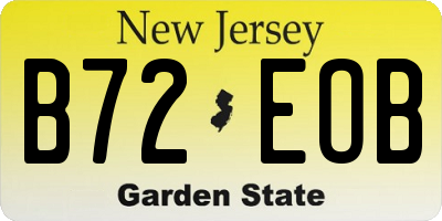 NJ license plate B72EOB