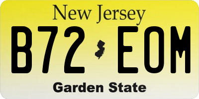 NJ license plate B72EOM