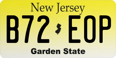 NJ license plate B72EOP