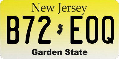 NJ license plate B72EOQ
