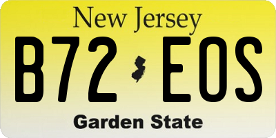 NJ license plate B72EOS