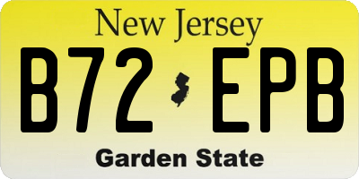 NJ license plate B72EPB