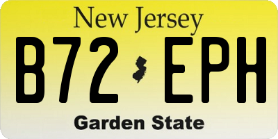 NJ license plate B72EPH