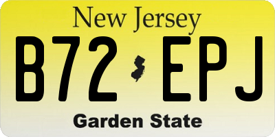 NJ license plate B72EPJ