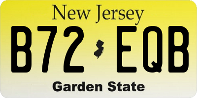 NJ license plate B72EQB