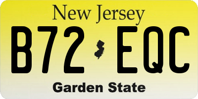 NJ license plate B72EQC