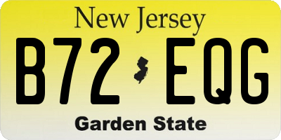NJ license plate B72EQG