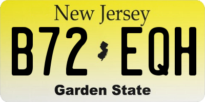 NJ license plate B72EQH