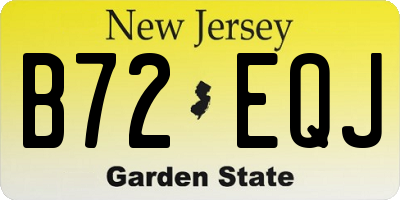 NJ license plate B72EQJ