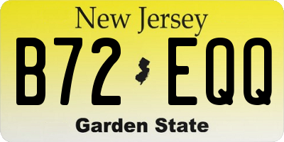 NJ license plate B72EQQ