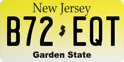 NJ license plate B72EQT