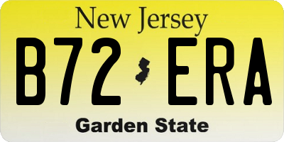 NJ license plate B72ERA
