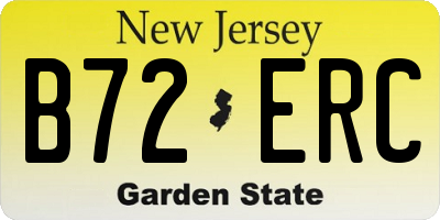 NJ license plate B72ERC