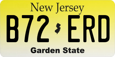NJ license plate B72ERD
