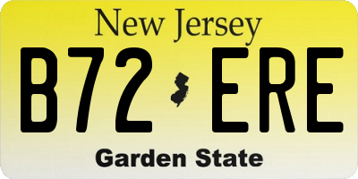 NJ license plate B72ERE