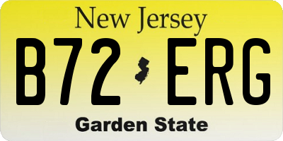 NJ license plate B72ERG
