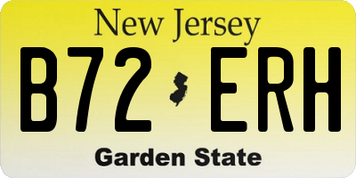 NJ license plate B72ERH