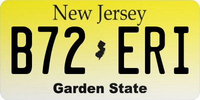 NJ license plate B72ERI