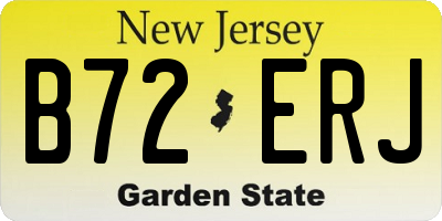 NJ license plate B72ERJ