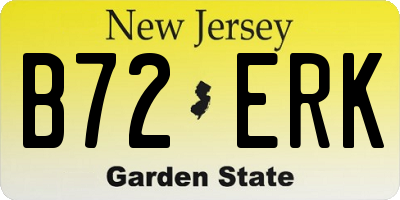 NJ license plate B72ERK