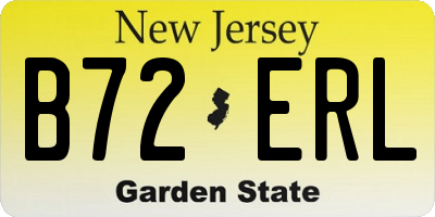NJ license plate B72ERL