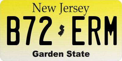 NJ license plate B72ERM