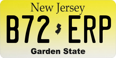 NJ license plate B72ERP