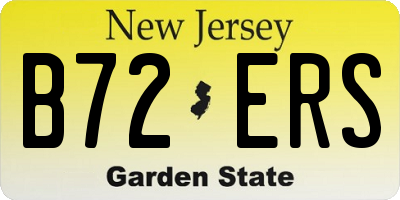 NJ license plate B72ERS
