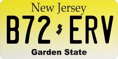 NJ license plate B72ERV