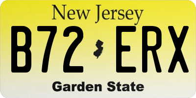 NJ license plate B72ERX