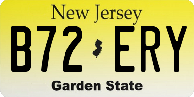NJ license plate B72ERY