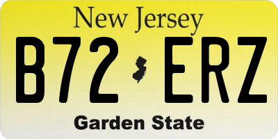 NJ license plate B72ERZ