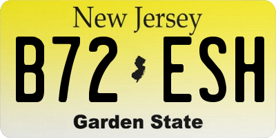 NJ license plate B72ESH