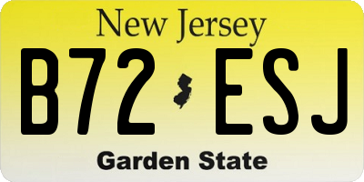 NJ license plate B72ESJ