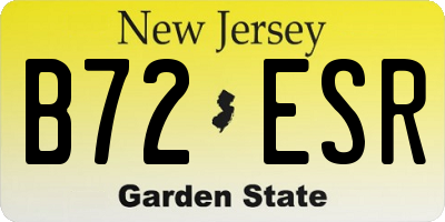 NJ license plate B72ESR