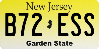 NJ license plate B72ESS