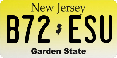 NJ license plate B72ESU