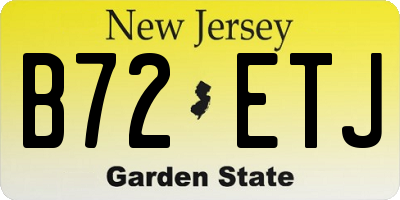 NJ license plate B72ETJ