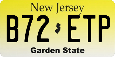 NJ license plate B72ETP