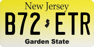 NJ license plate B72ETR