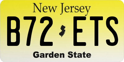 NJ license plate B72ETS