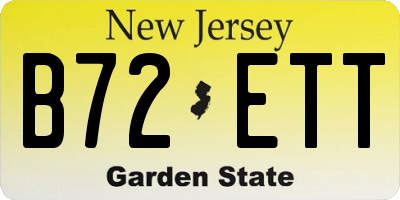NJ license plate B72ETT