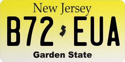 NJ license plate B72EUA