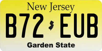 NJ license plate B72EUB