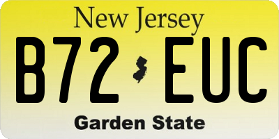 NJ license plate B72EUC