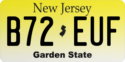 NJ license plate B72EUF