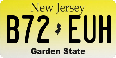 NJ license plate B72EUH
