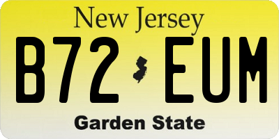 NJ license plate B72EUM