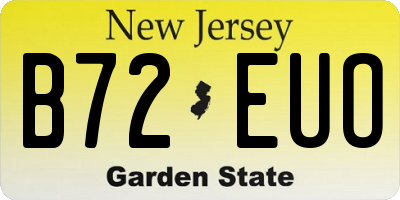 NJ license plate B72EUO