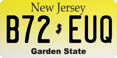 NJ license plate B72EUQ
